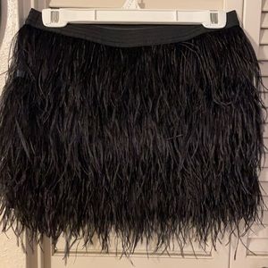 Black Barney’s Ostrich Mini Skirt